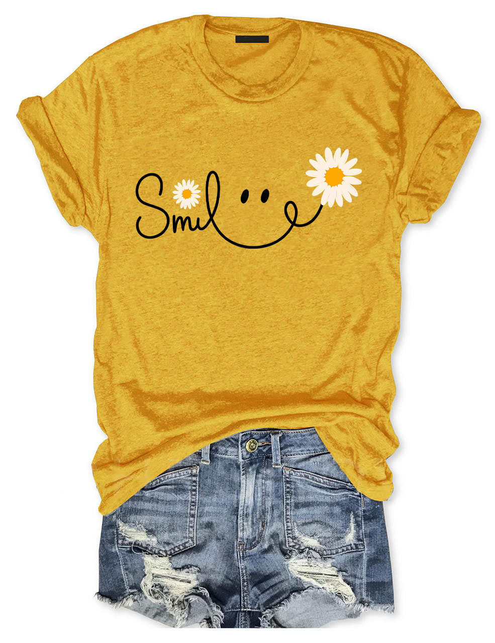 Smiley Daisy Womens T-shirt