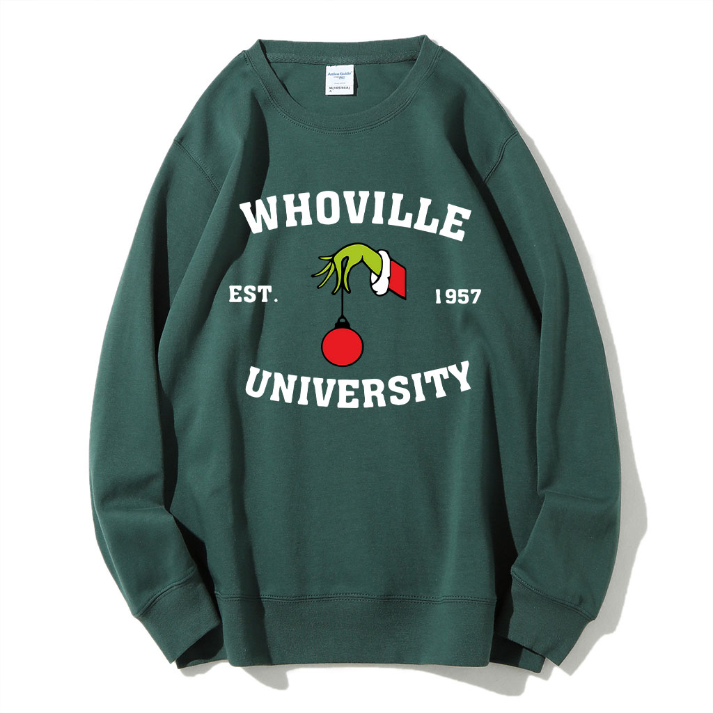 Vintage Christmas Whoville University Est 1957 Funny Sweatshirt