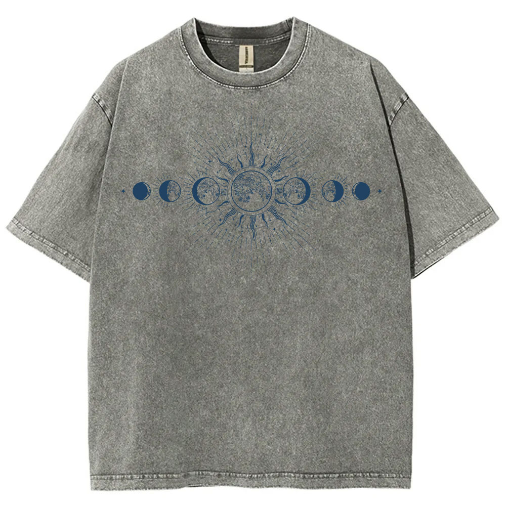 Boho Moon Unisex Washed T-shirt