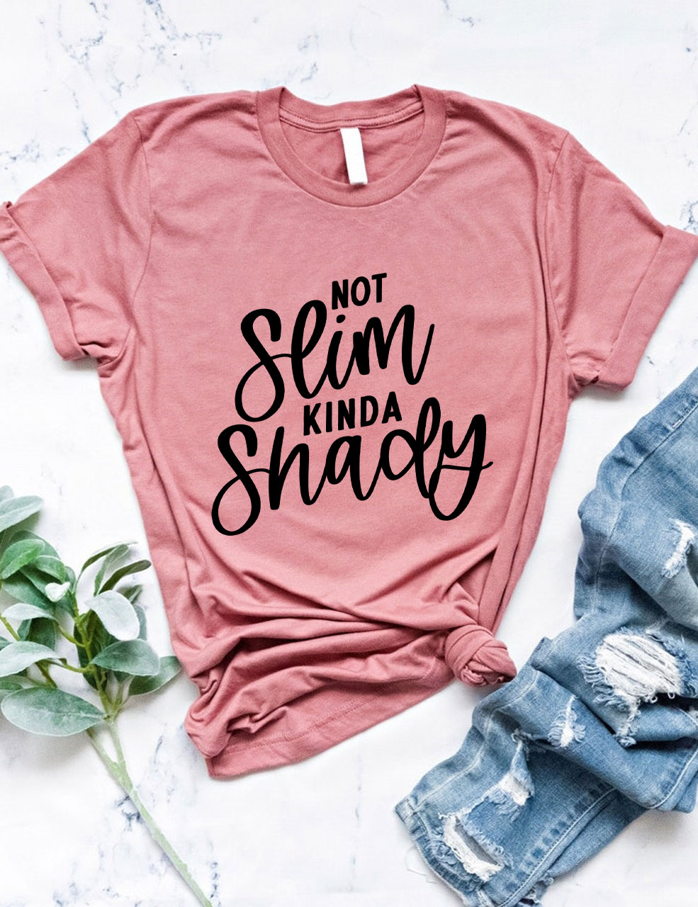 Not Slim Kinda Shady Funny T-shirt