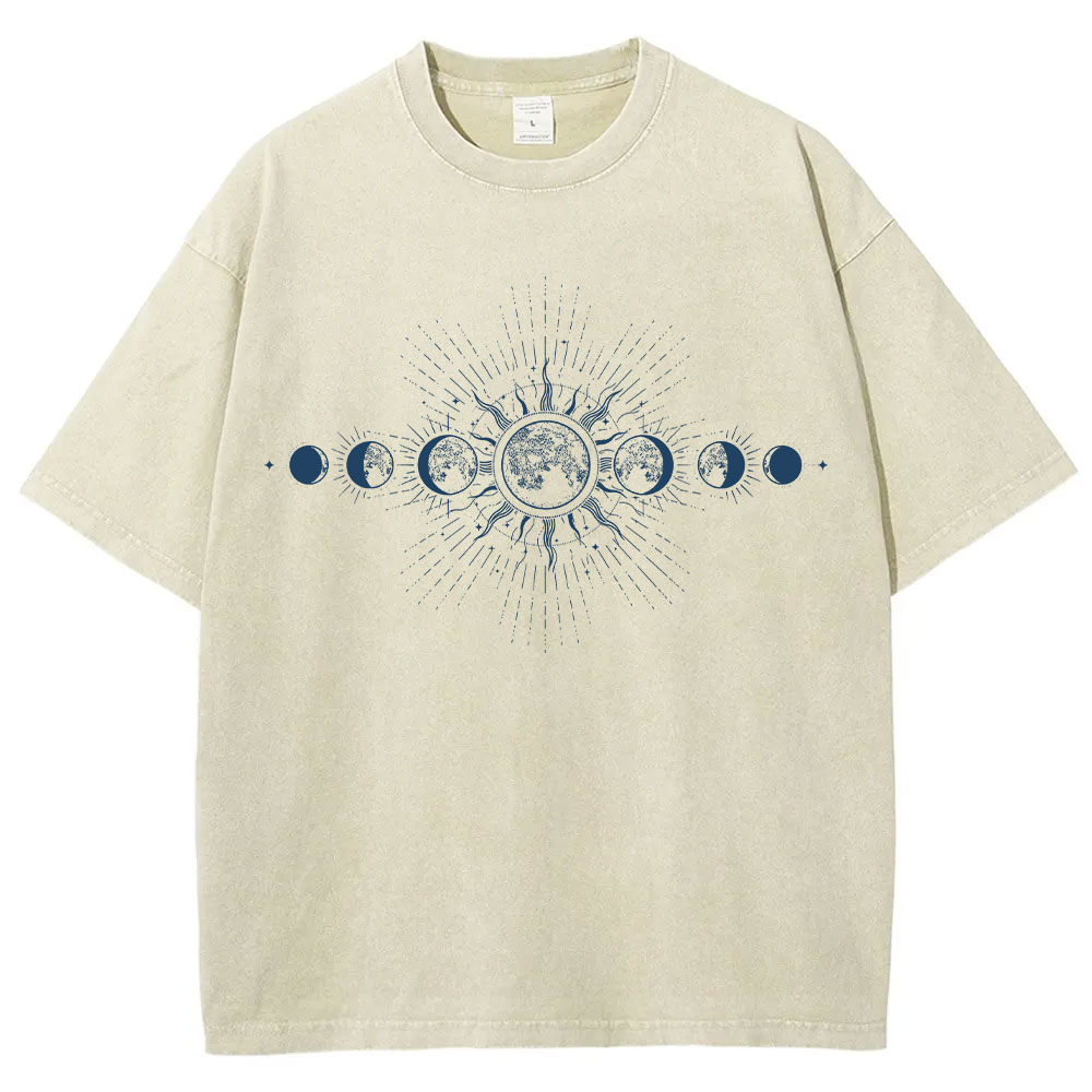 Boho Moon Unisex Washed T-shirt