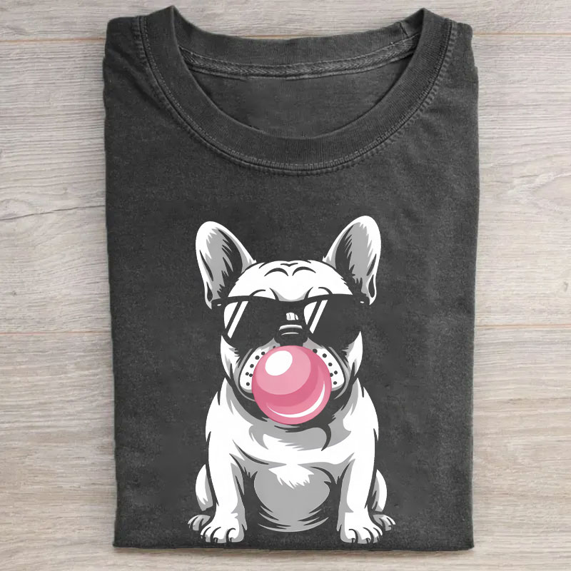French Bulldog Blowing Bubble T-shirt