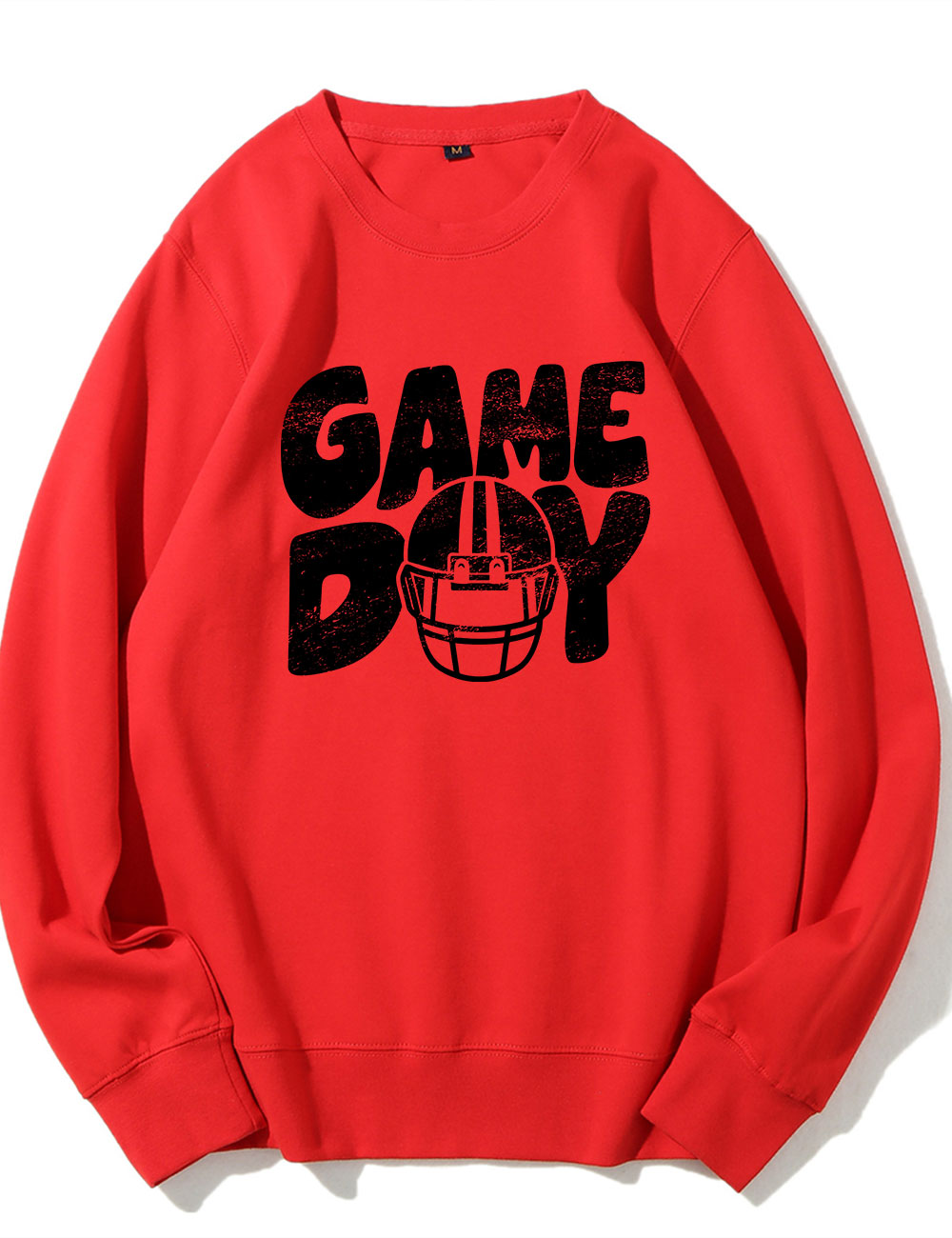 Distressed Helmet Football Game Day Sweatshirt