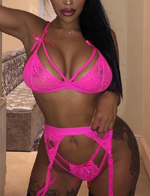 Lace Bowtie Lingerie Set
