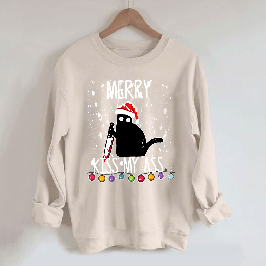 Black Cat Christmas Sweatshirt