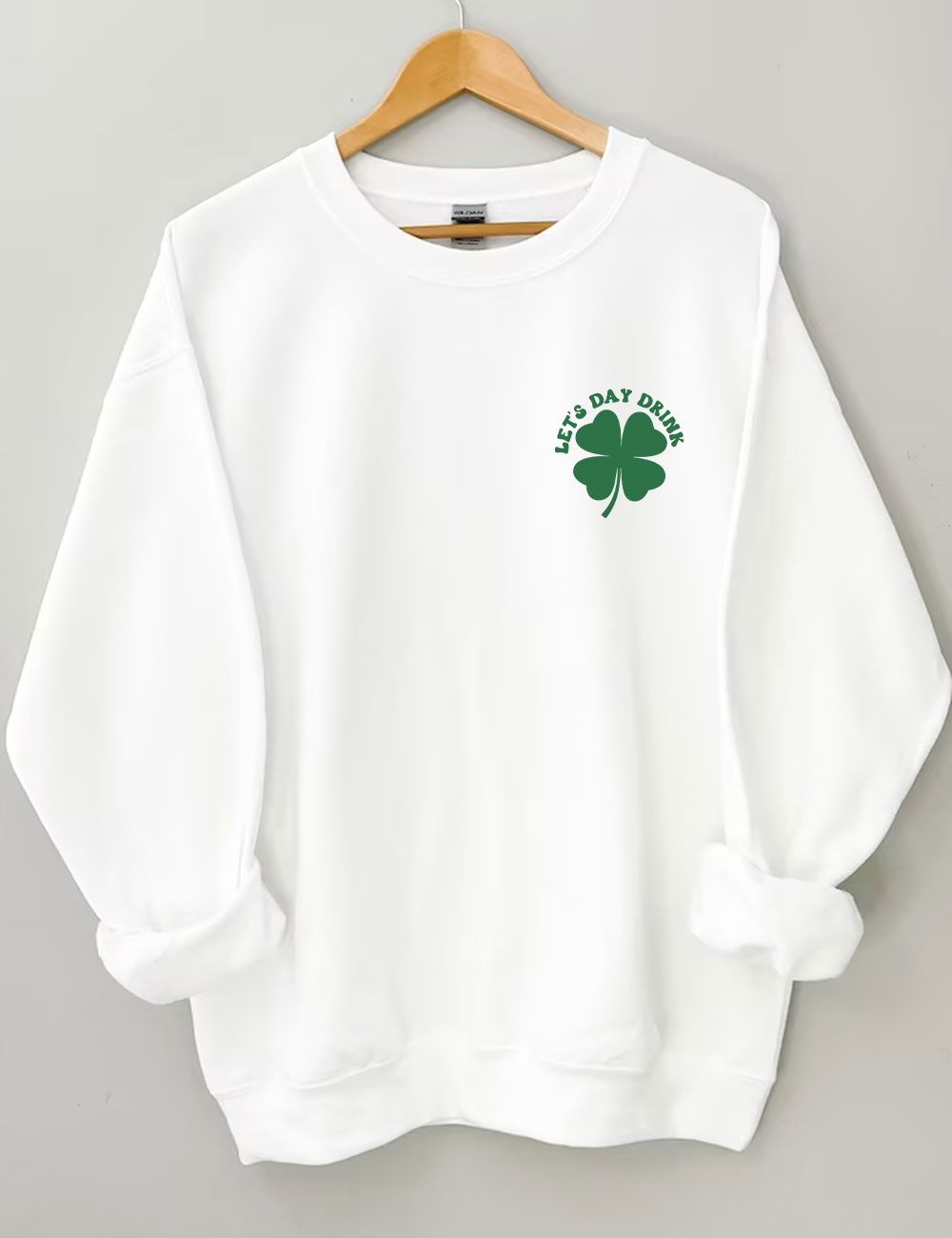 Lets Day Drink Retro Shamrock  Sweatshirt
