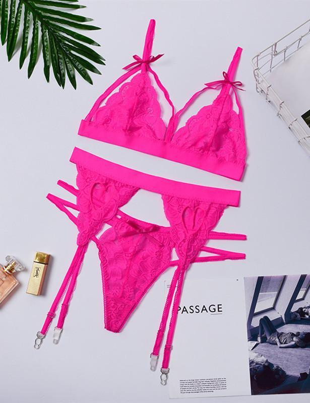 Lace Bowtie Lingerie Set