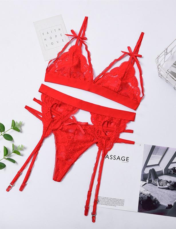 Lace Bowtie Lingerie Set