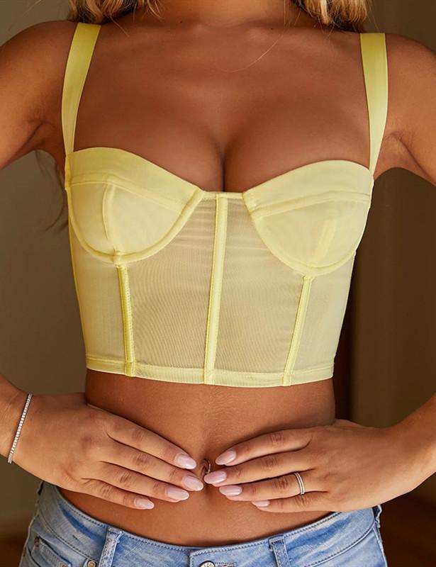 Solid Color Spaghetti Strap Crop Top
