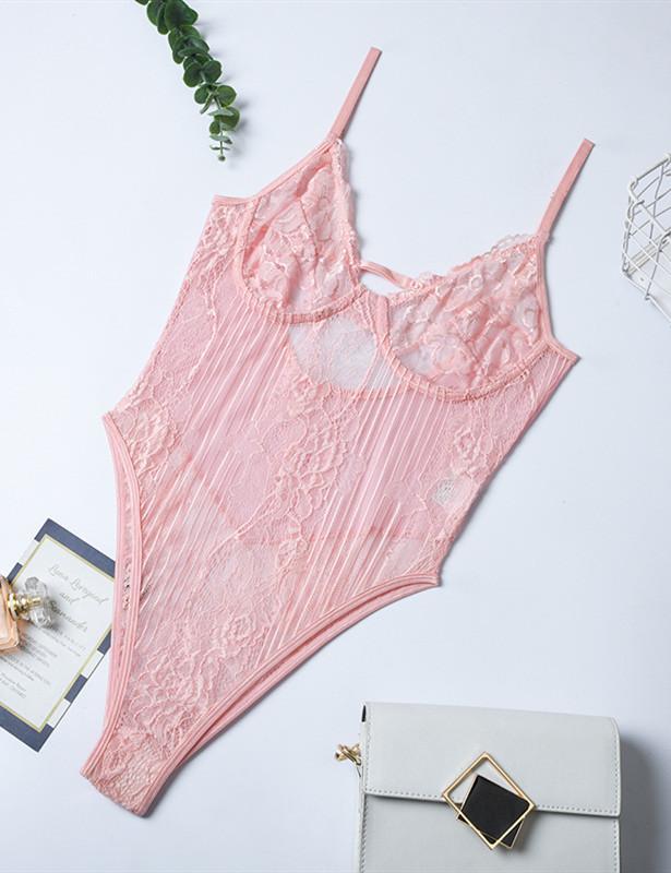 Lace Bow Mesh Bodysuit