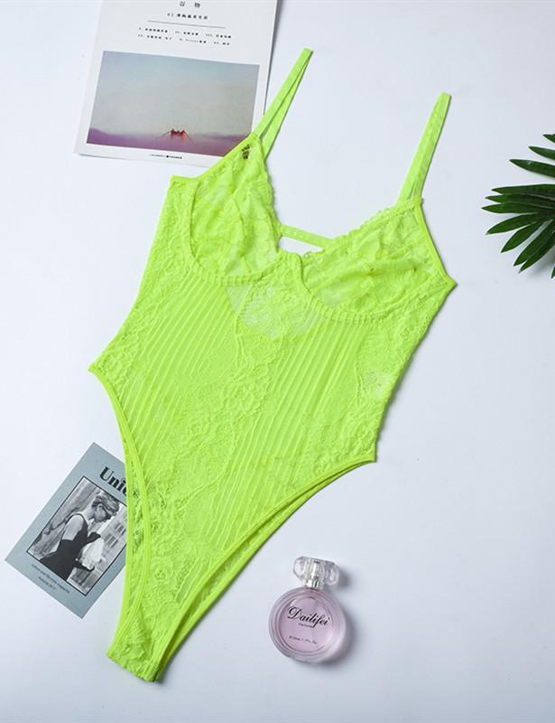 Lace Bow Mesh Bodysuit