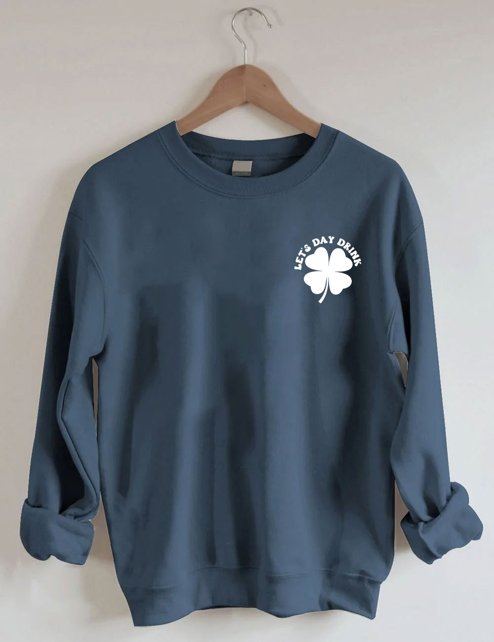 Lets Day Drink Retro Shamrock  Sweatshirt