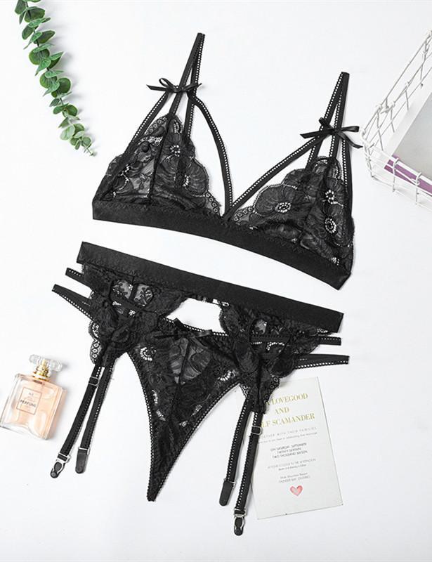 Lace Bowtie Lingerie Set