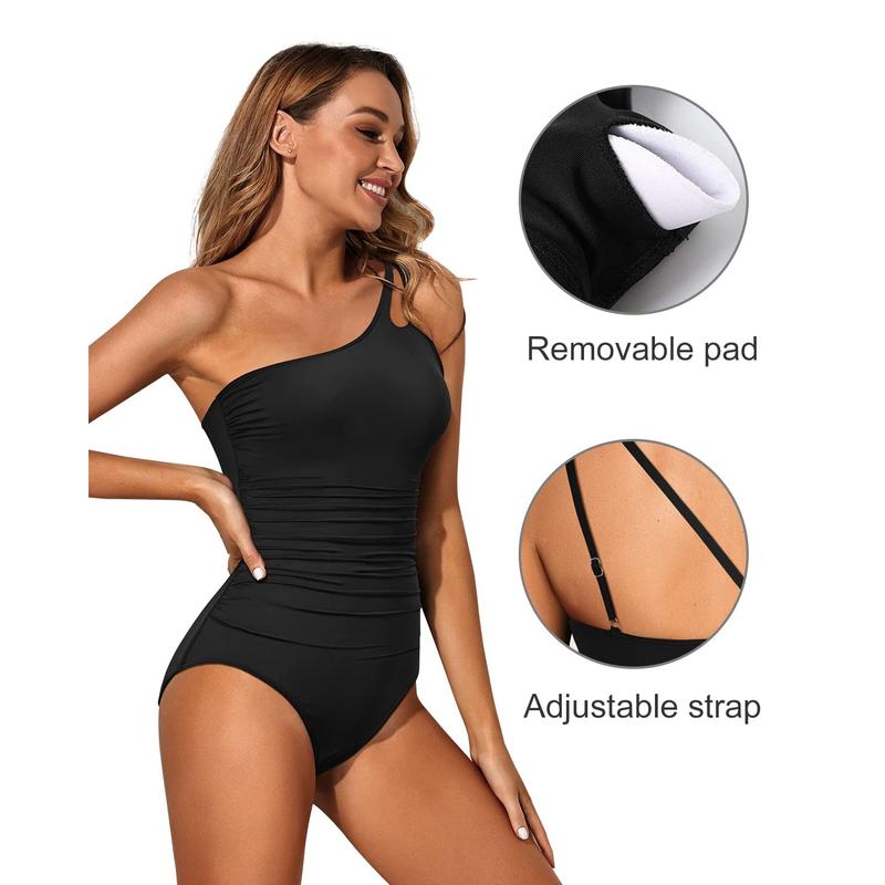 Holipick One Shoulder One Piece Swimsuit