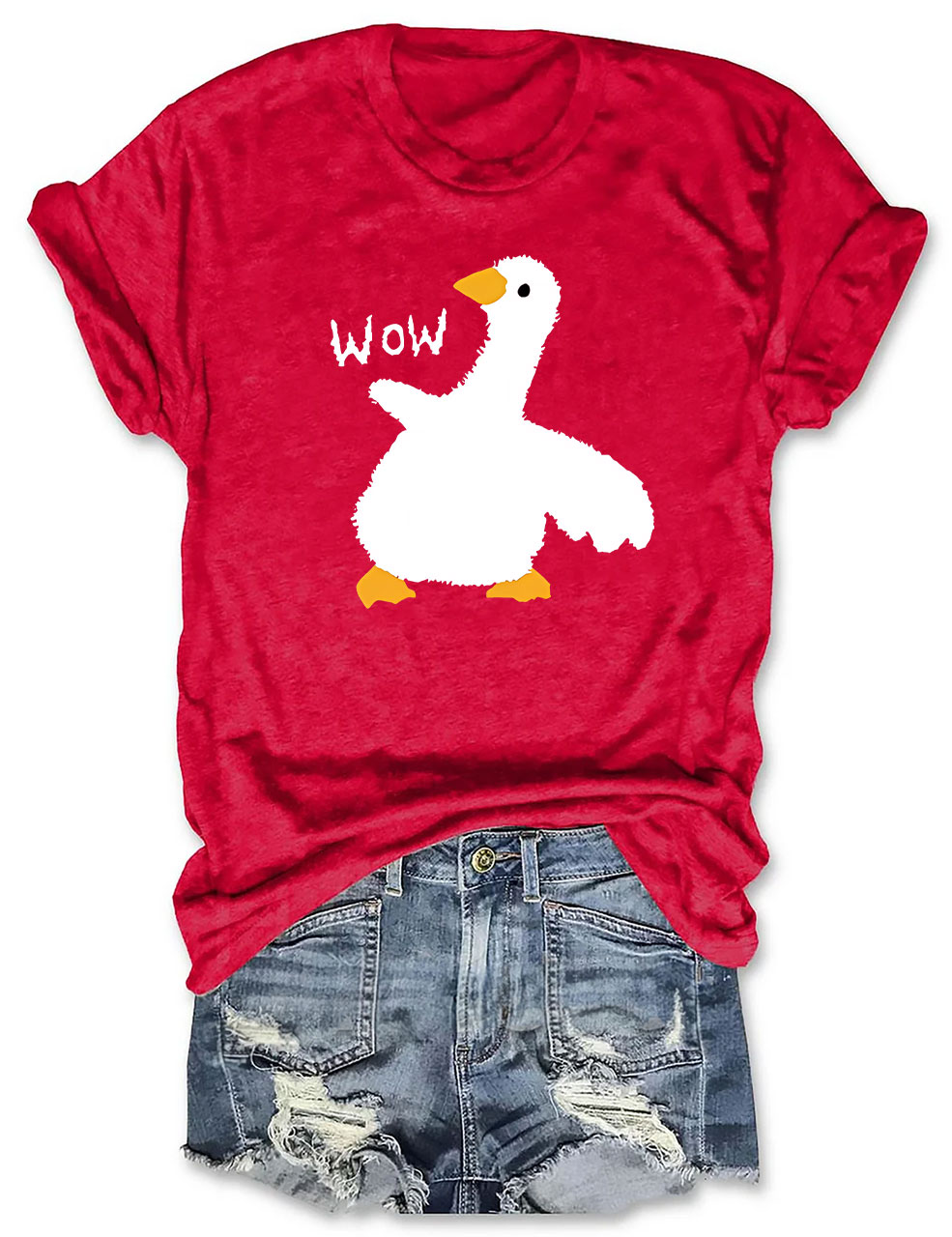 Wow Cartoon Duck T-Shirt