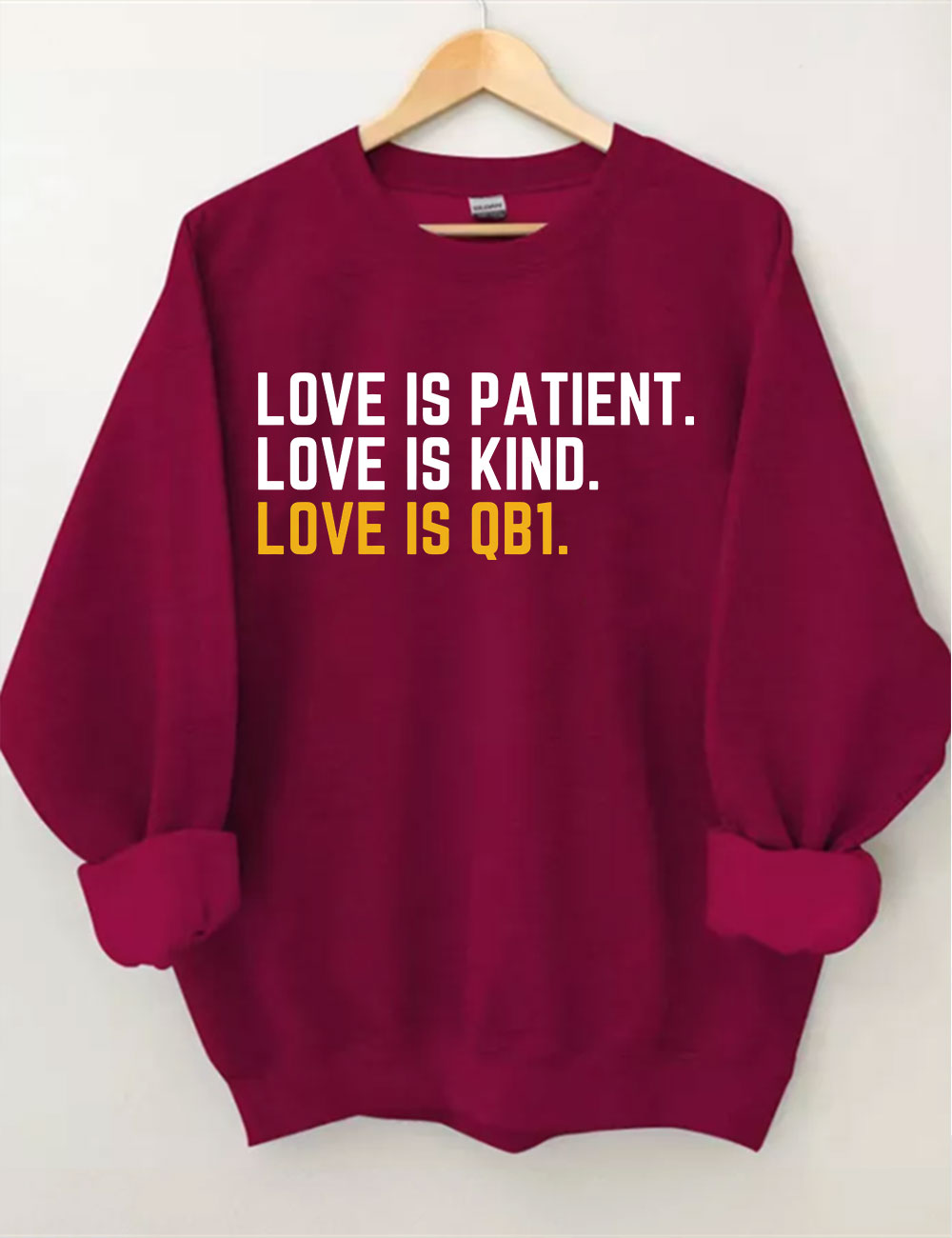 Love Is Patient Green Bay Football Sweatshirt