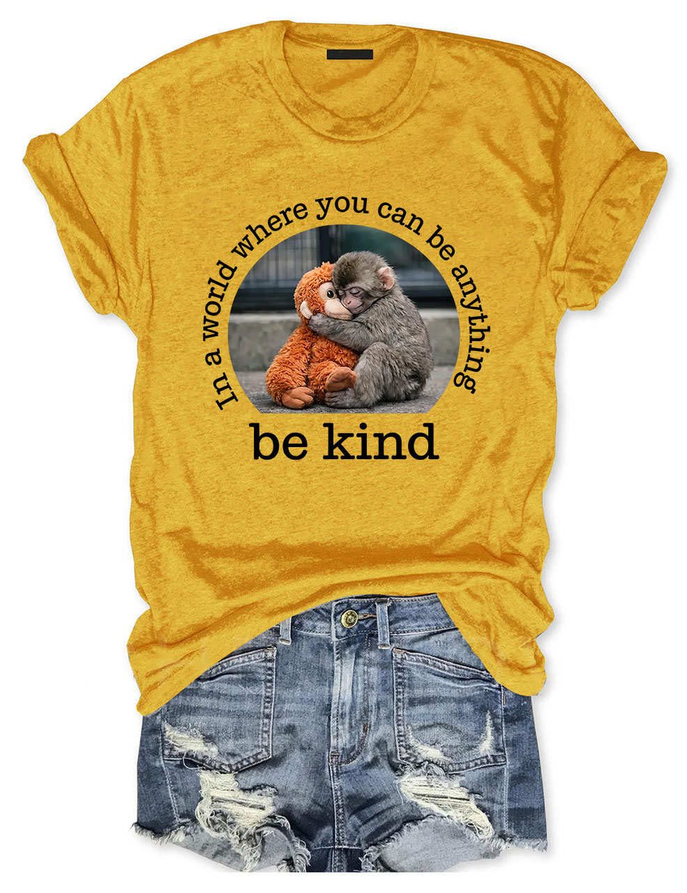 Baby Monkey Punch with Plush Toy T-Shirt