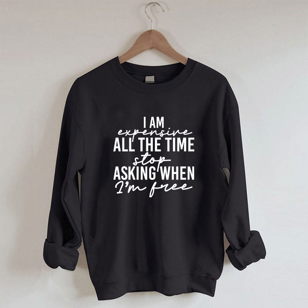 I Am Expensive All The Time Funny Sweatshirt
