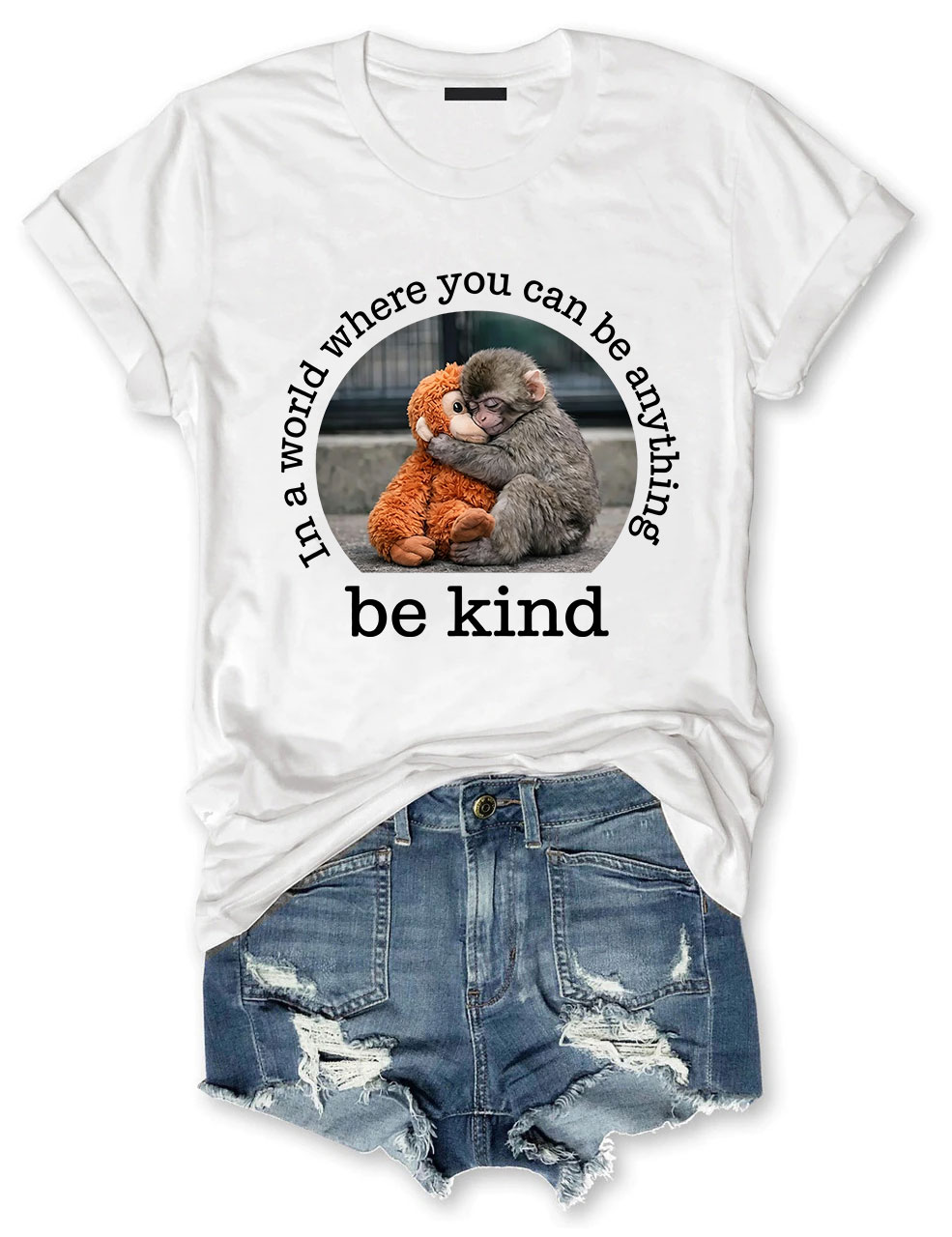 Baby Monkey Punch with Plush Toy T-Shirt