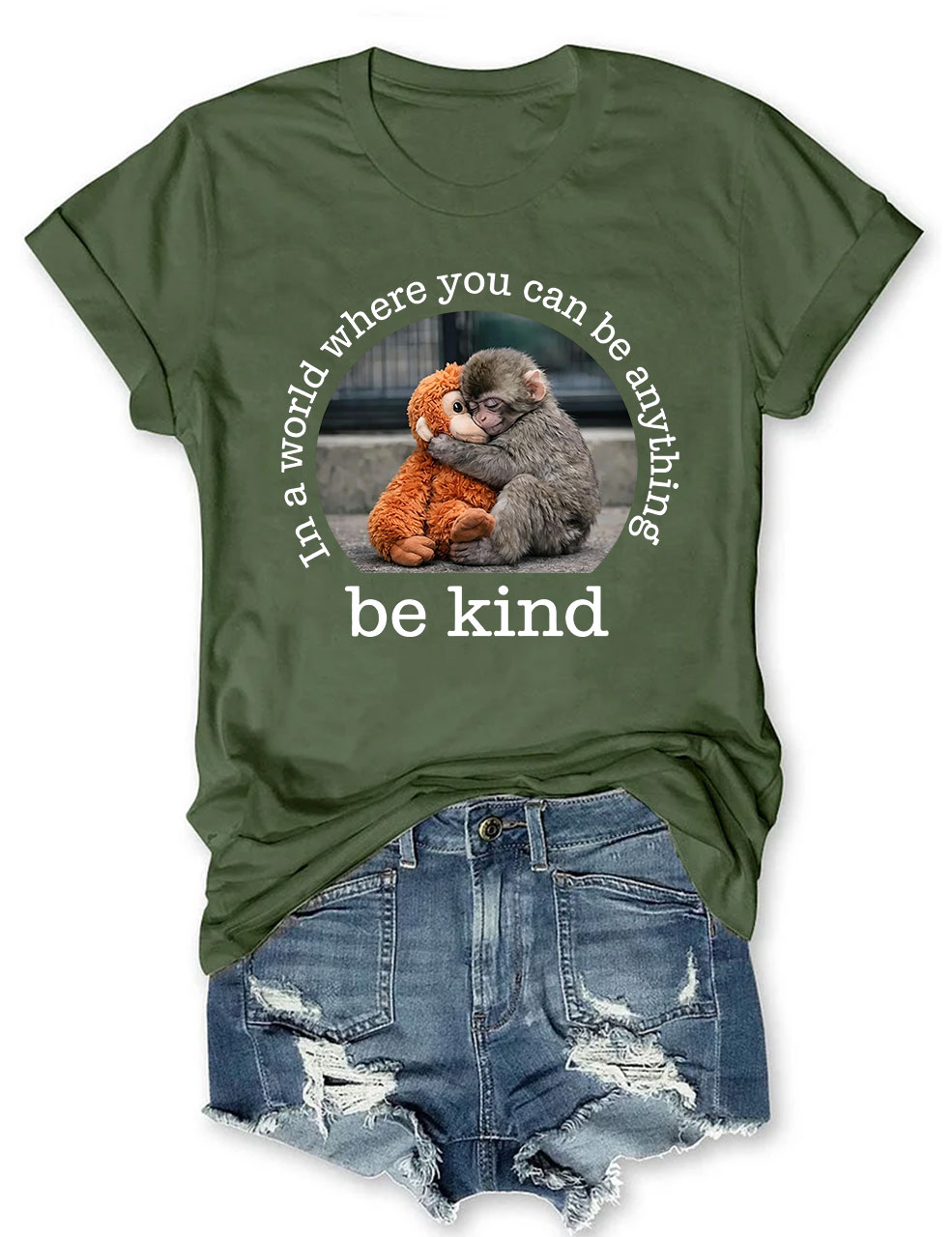 Baby Monkey Punch with Plush Toy T-Shirt