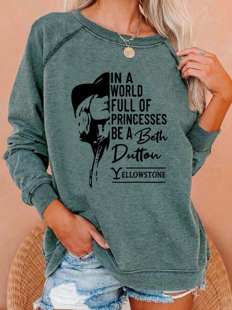 Be A Beth Dutton Deep Gray Sweatshirt