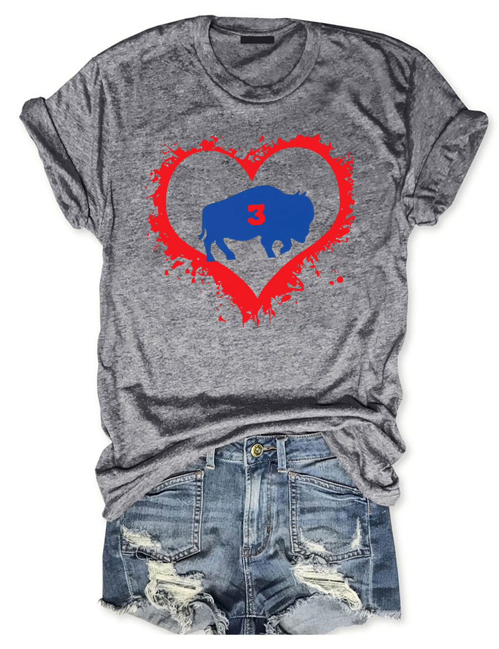 Damar Hamlin Heart 3 Unisex Tee