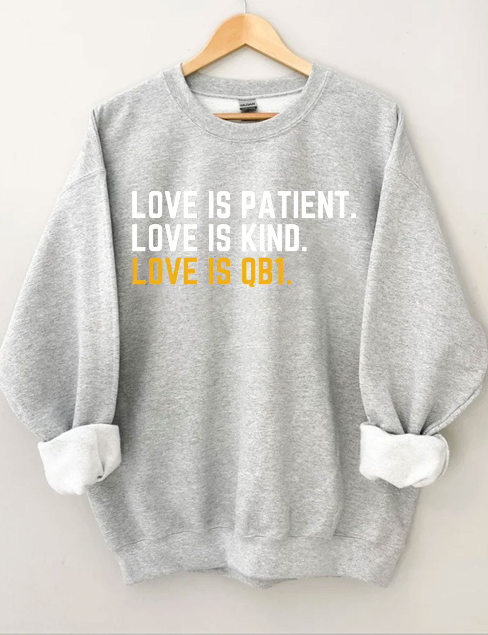 Love Is Patient Green Bay Football Sweatshirt