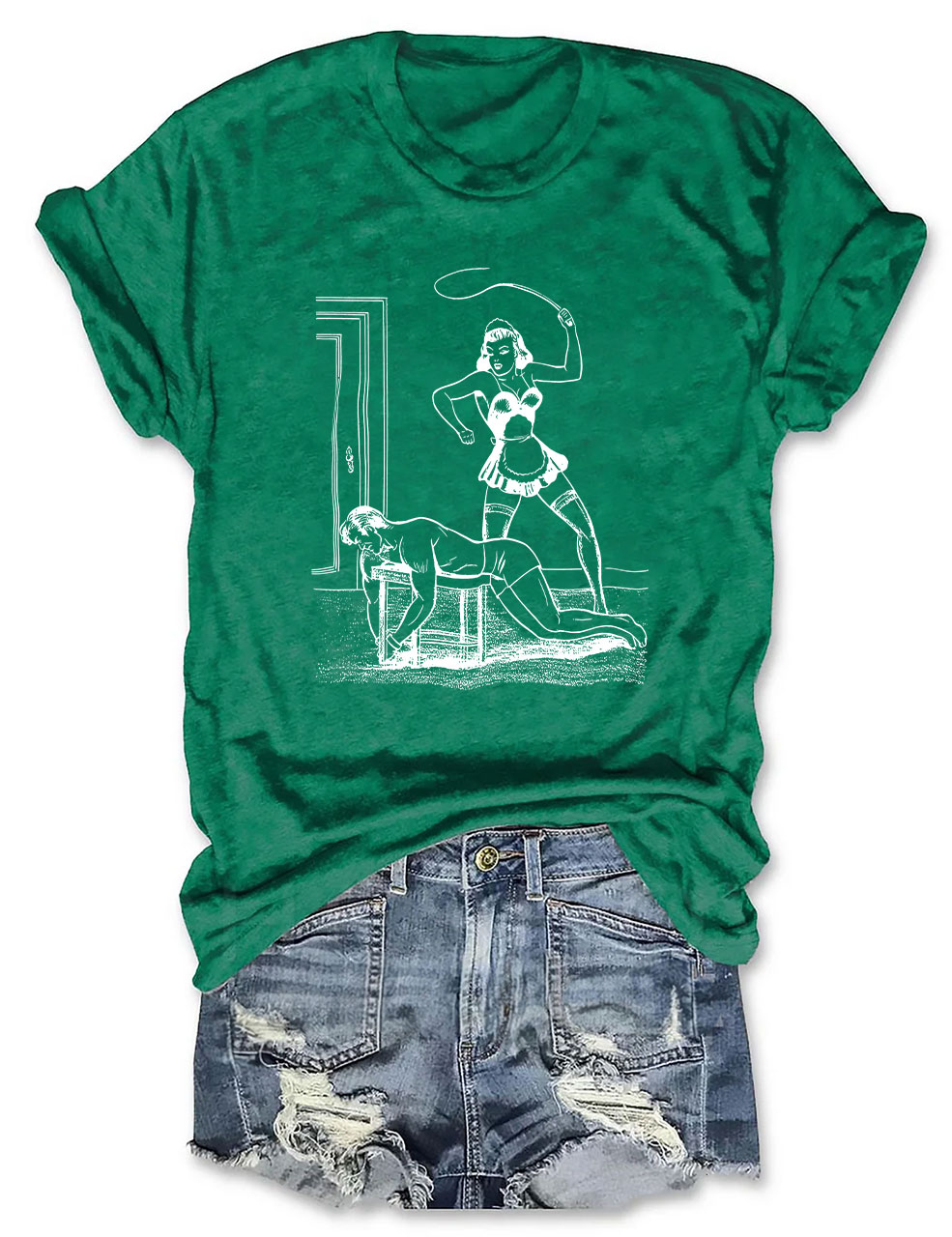 Boys Don't Cry My Ass Vintage Dominatrix Male Submission Funny T-Shirt