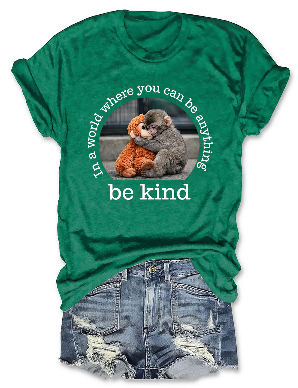 Baby Monkey Punch with Plush Toy T-Shirt