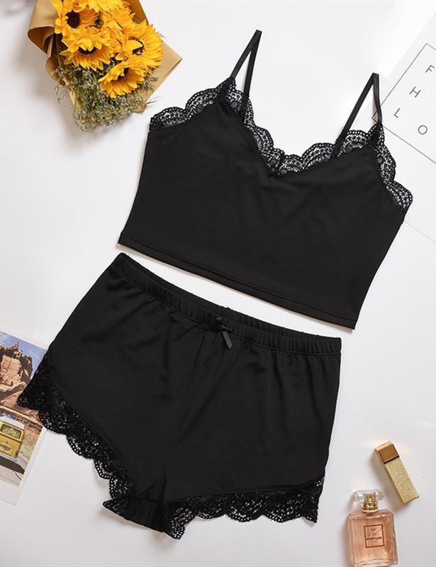 Lace Spaghetti Strap Sleepwear Set