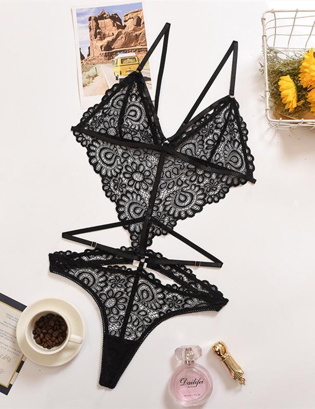 Floral Lace Bandage Bodysuit