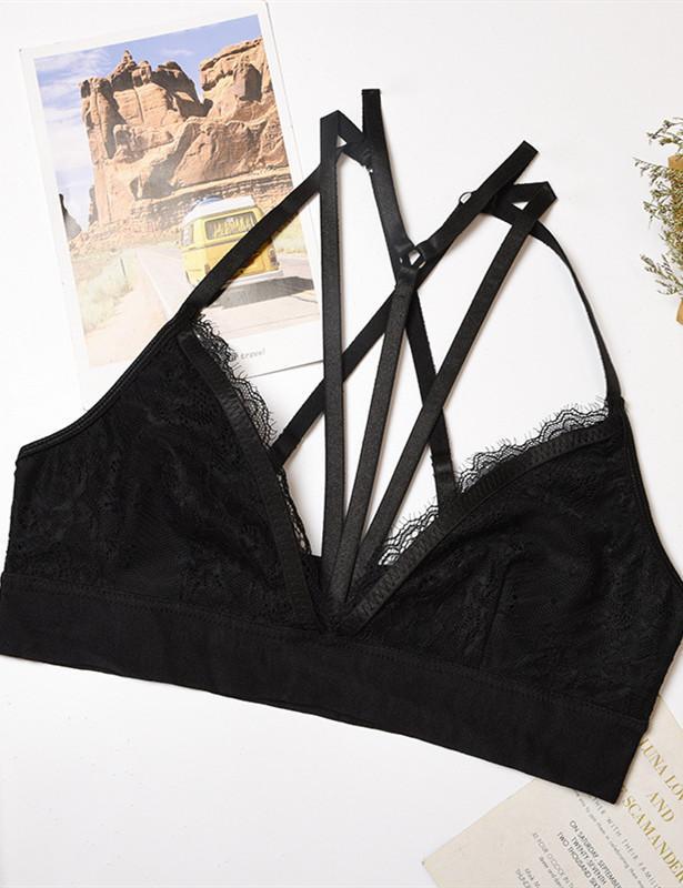 Floral Lace Halter Bra