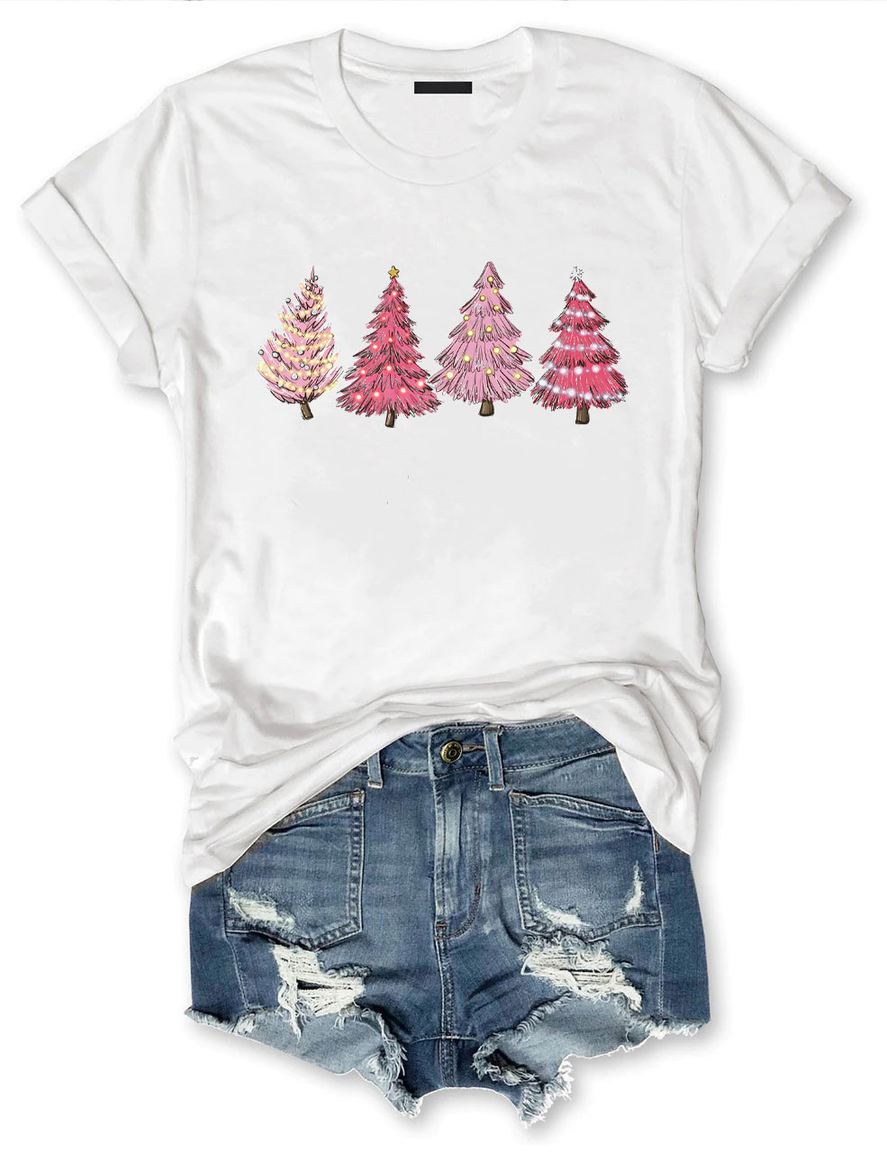 Pink Christmas Tree T-Shirt