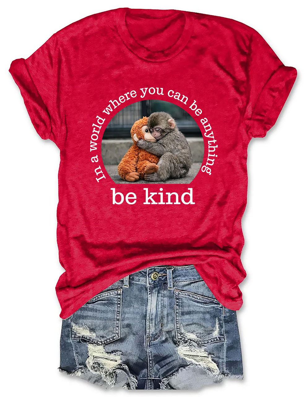 Baby Monkey Punch with Plush Toy T-Shirt