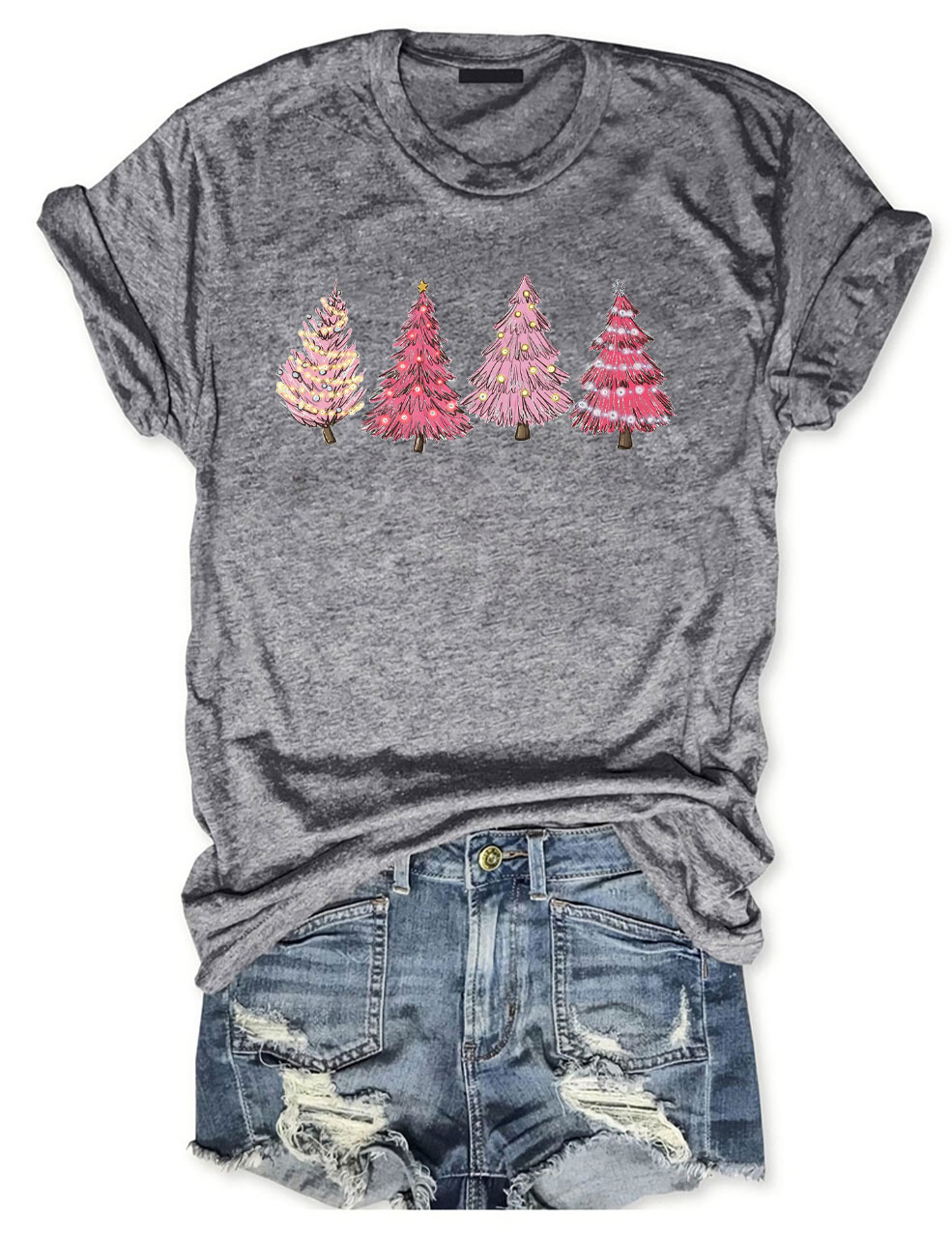 Pink Christmas Tree T-Shirt
