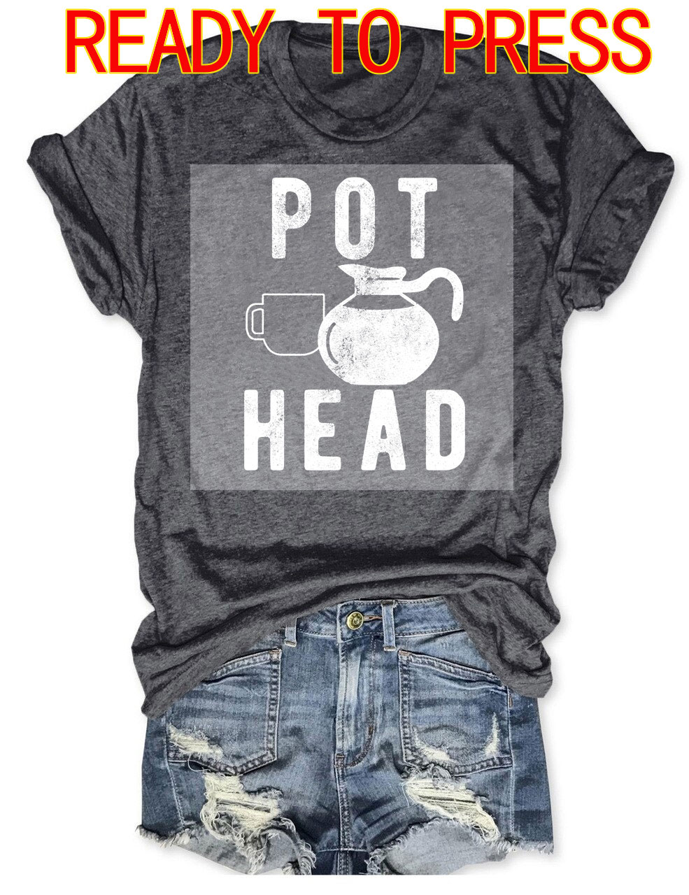 Funny Coffee Pot DTF Heat Transfer