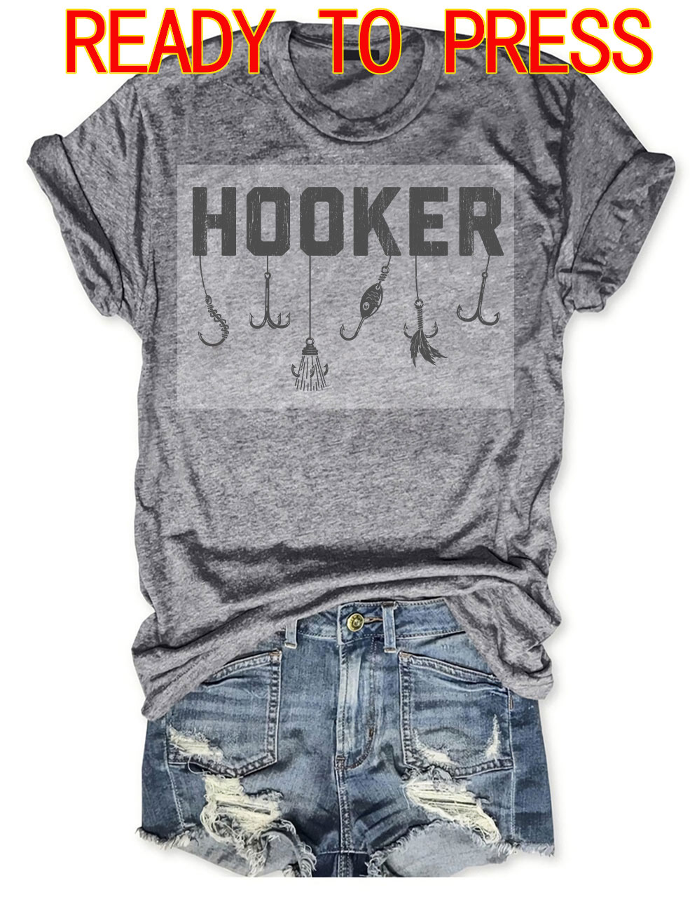 Fishing Gear Hooker DTF Heat Transfer