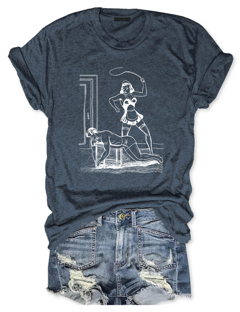 Boys Don't Cry My Ass Vintage Dominatrix Male Submission Funny T-Shirt