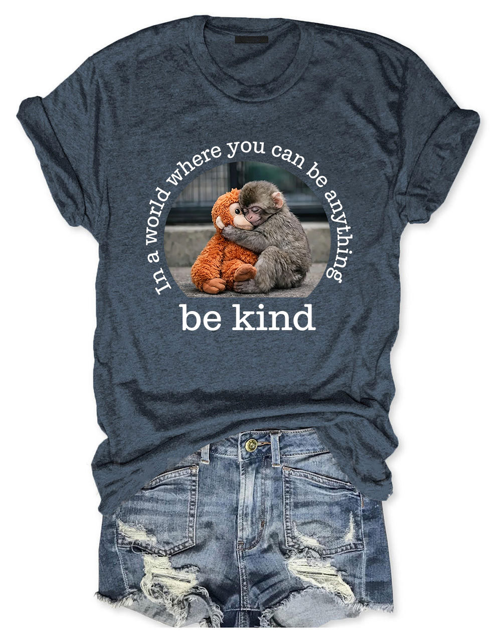 Baby Monkey Punch with Plush Toy T-Shirt