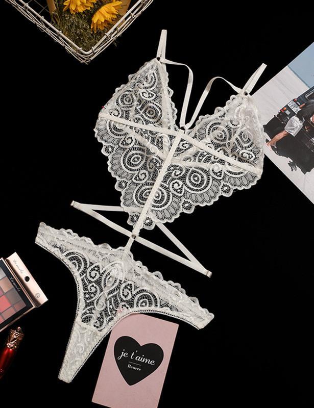 Floral Lace Bandage Bodysuit