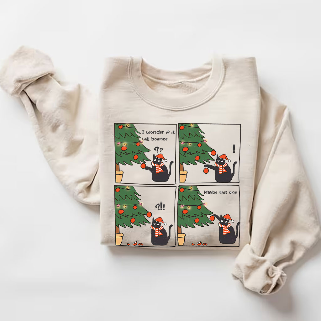 Funny Christmas Cat Sweatshirt