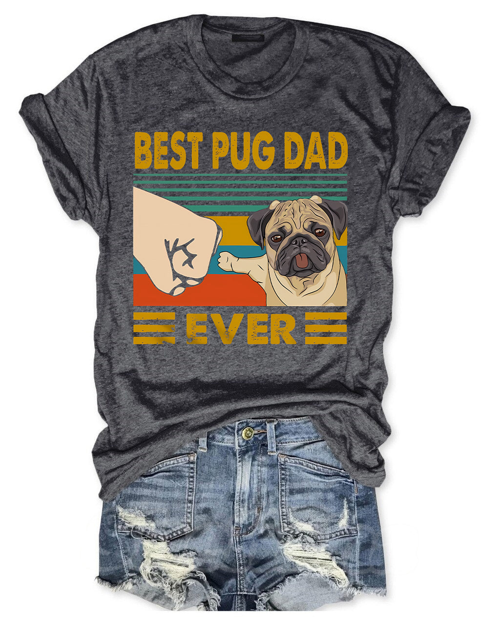 Best Pug Dad Ever T-shirt