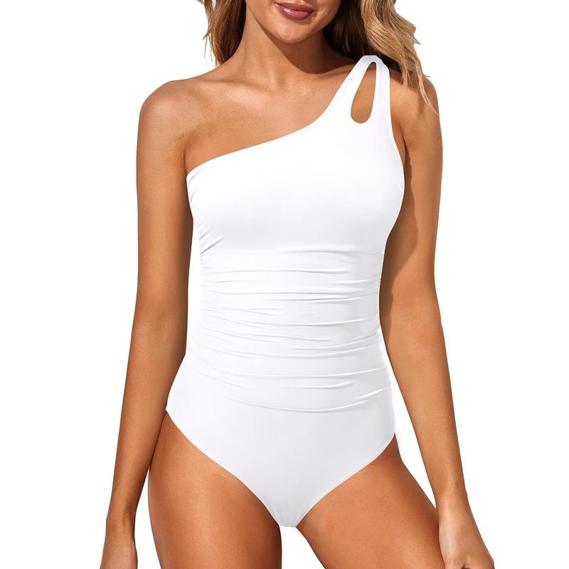 Holipick One Shoulder One Piece Swimsuit