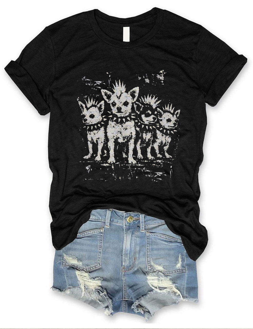 Vintage Punk Chihuahua T-shirt