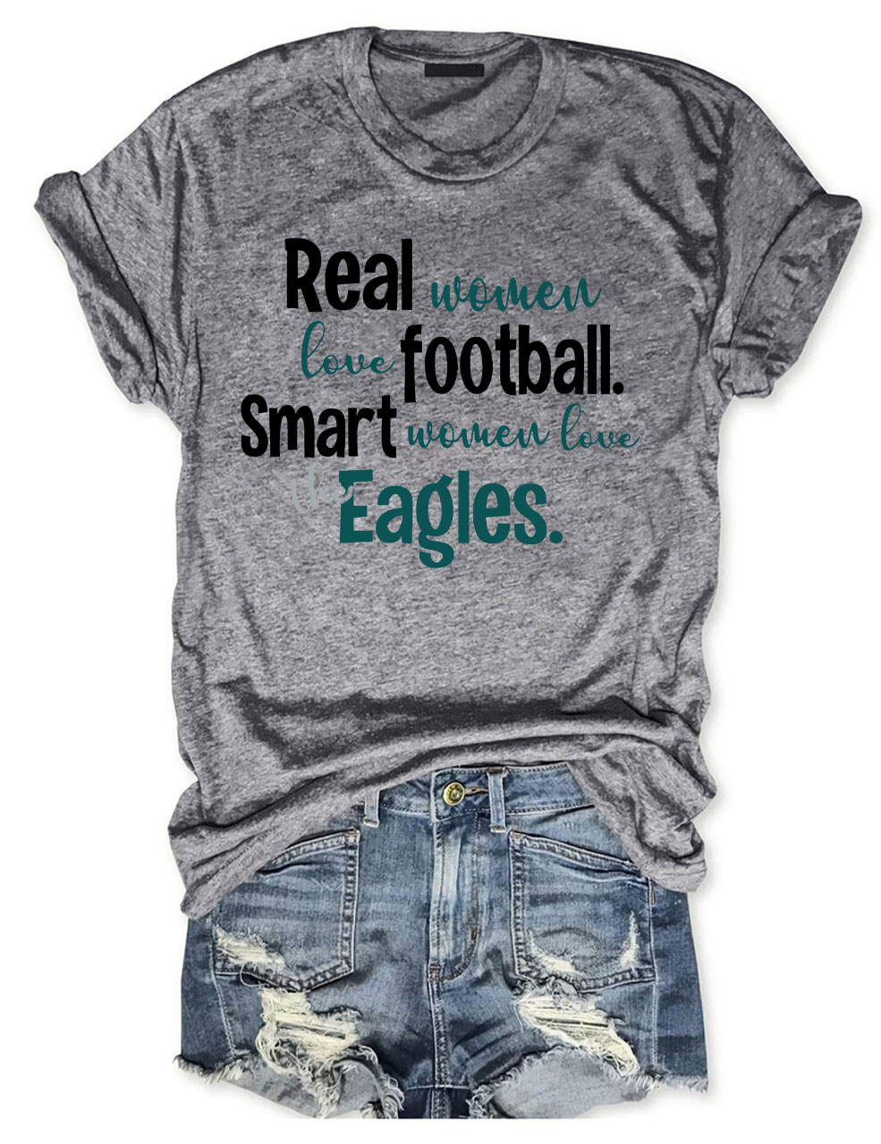 Real Women Love FootBall Smart Women Love The Eagles T Shirt - Growkoc