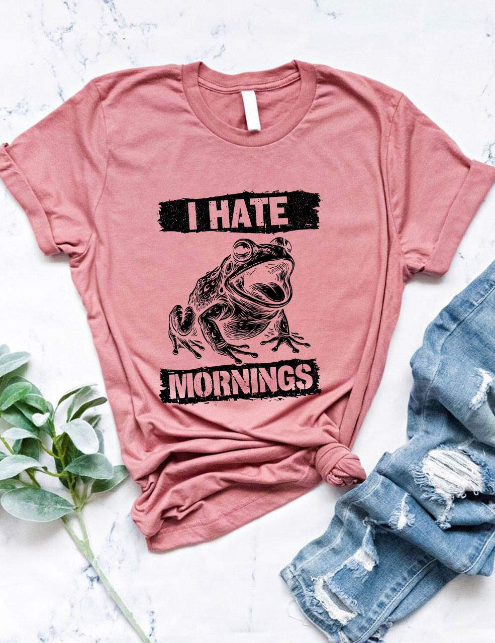 I Hate Mornings Y2K Punk Grunge Funny T-Shirt