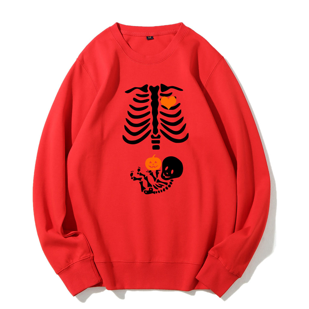Skeleton Halloween Funny Pregnancy Announcement Sweatshirt