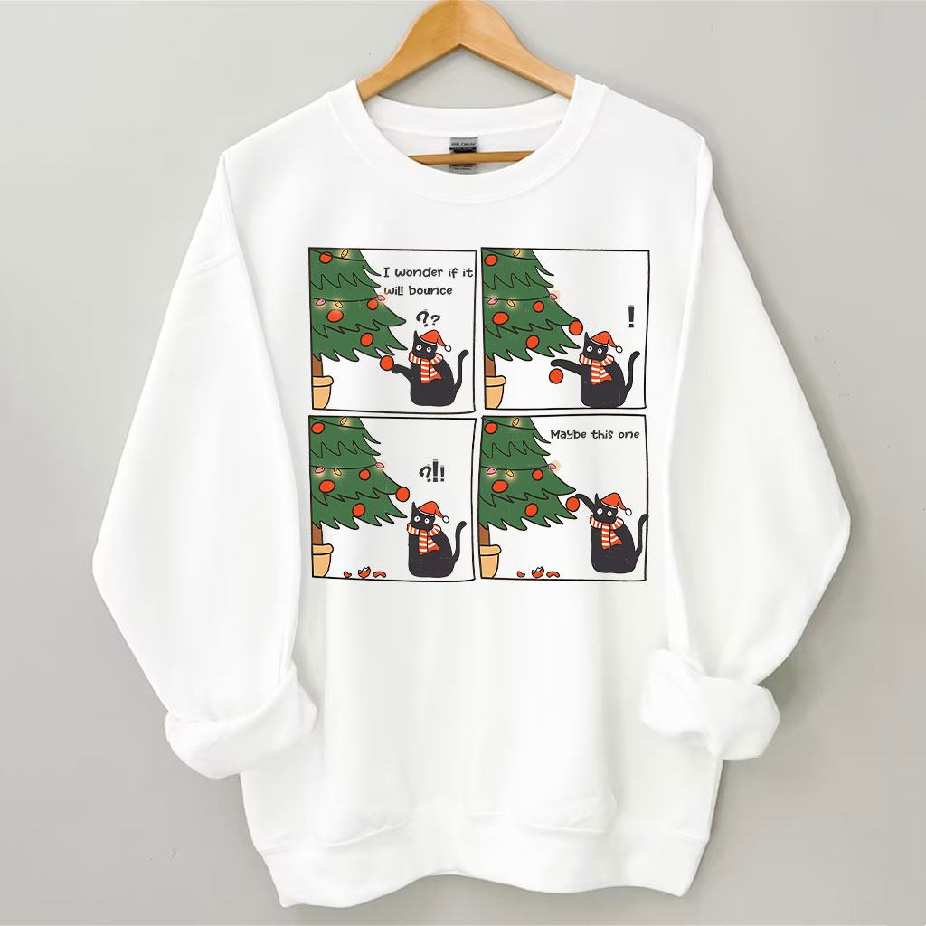Funny Christmas Cat Sweatshirt