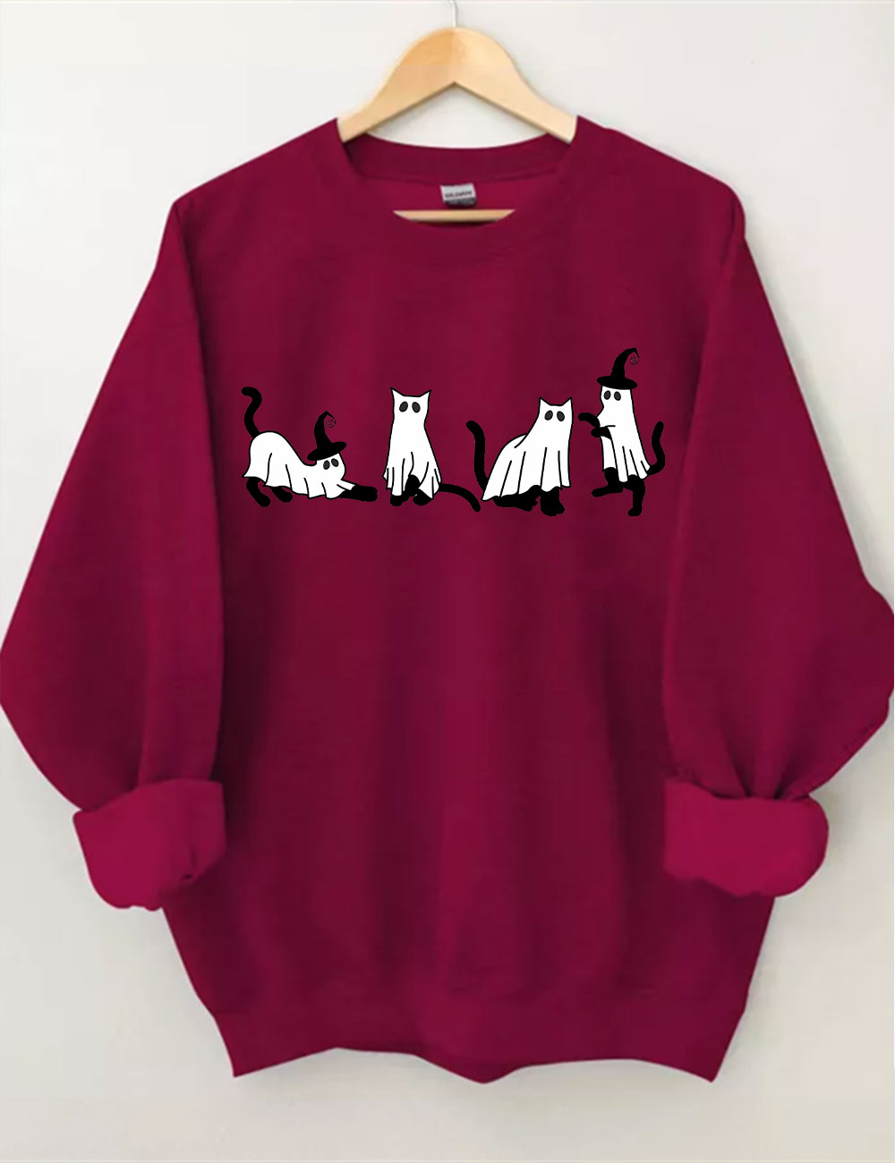Halloween Ghost Cat Sweatshirt