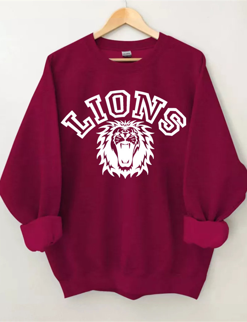 Lions mascot  Football Sweatshirt